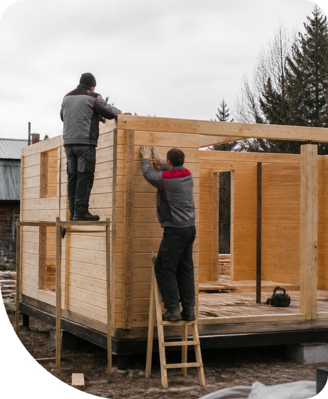 Строительство построек из бруса под ключ в Реже недорого